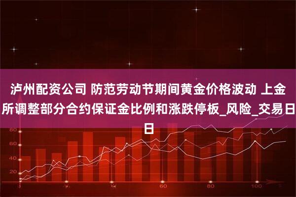 泸州配资公司 防范劳动节期间黄金价格波动 上金所调整部分合约保证金比例和涨跌停板_风险_交易日